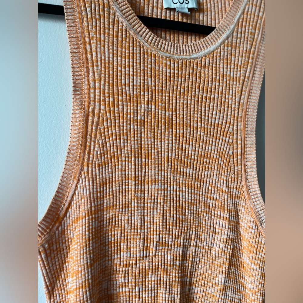 COS Tangerine Ribbed Tank Top - Picture 3 of 10